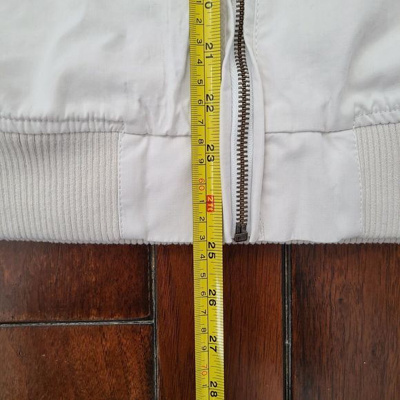 Vintage DEUS EX MACHINA Motorcycles Spell Out Garth Bomber Track Jacket White XL - Picture 7 of 12